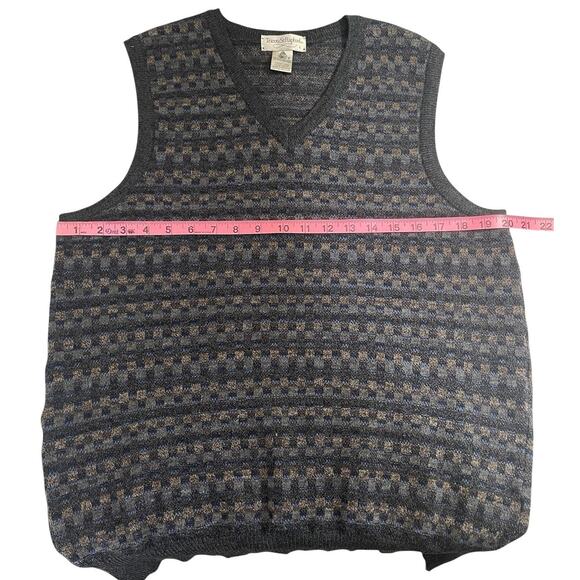 Vintage Tricots St. Raphael 100% Wool Sweater Vest Academia Men's Size Large - Picture 6 of 6
